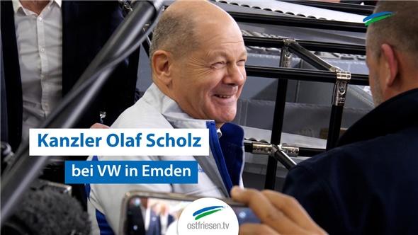 Kanzler Olaf Scholz bei VW in Emden 