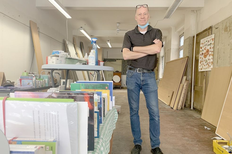 Jörg Drescher ist Inhaber der Buchhandlung Oelrich&Drescher, mit der er nun  umzieht. Fotos: Polat