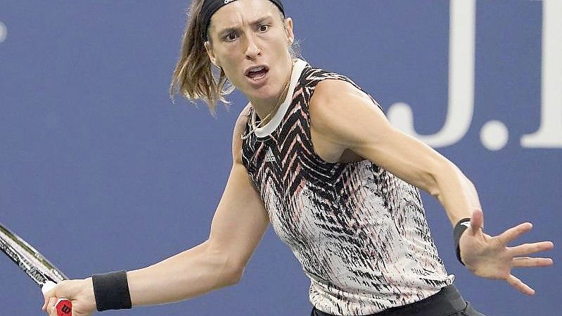 Andrea Petkovic schied in New York aus. Foto: Seth Wenig/AP/dpa