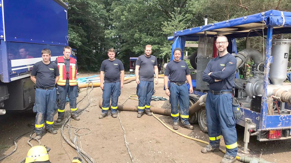 Die Helfer des THW-Ortverbands Leer waren wochenlang im Hochwassergebiet im Einsatz. Foto: THW