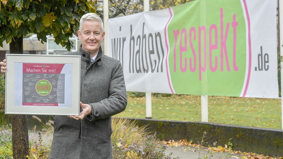 Landrat Matthias Groote hatte ein „Bündnis für Respekt“ für den Landkreis Leer ins Leben gerufen. Foto: Ortgies/Archiv