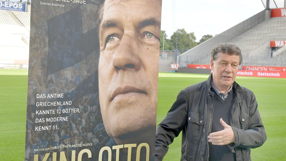 In Essen präsentierte Otto Rehhagel den neuen Kinofilm „King Otto“. Foto: Helmut Kemme