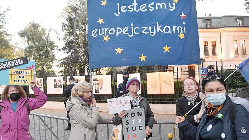 Das polnische Verfassungsgerichts entschied, dass Teile des EU-Rechts nicht mit der polnischen Verfassung vereinbar seien. Foto: Radek Pietruszka/PAP/dpa