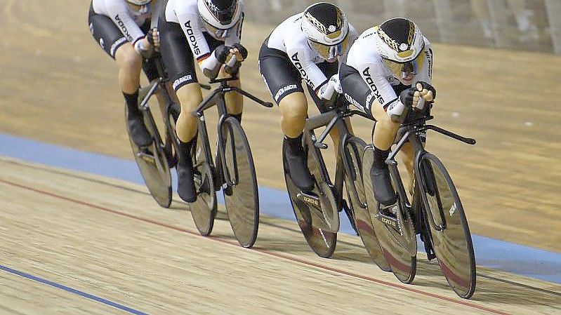 Das deutsche Team fährt in Zukunft unter Jan van Eijden. Foto: Francois Lo Presti/AFP/dpa/Archivbild