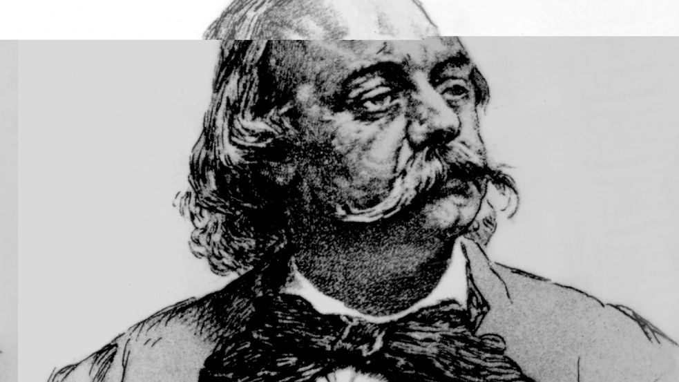 Zeitgenössische Zeichnung des französischen Dichters Gustave Flaubert. Flaubert wurde am 12. Dezember 1821 in Rouen geboren und starb am 8. Mai 1880 in Croisset bei Rouen. Seinen literarischen Durchbruch erlangte er mit dem Roman «Madame Bovary» (1857). Foto: dpa Foto: dpa