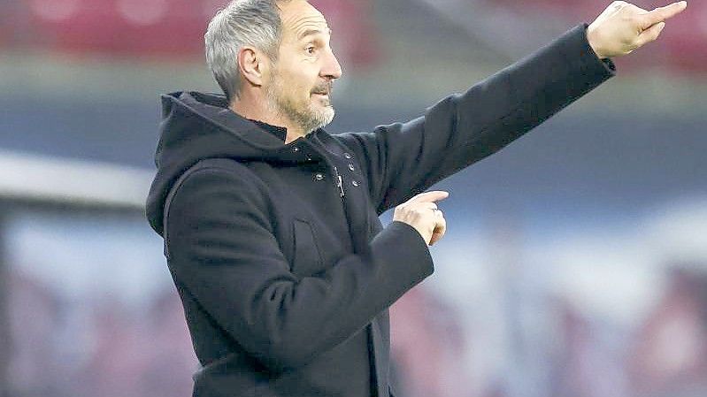 Trainer Adi Hütter trifft mit Mönchengladbach auf seinen Ex-Club Frankfurt. Foto: Jan Woitas/dpa-Zentralbild/dpa