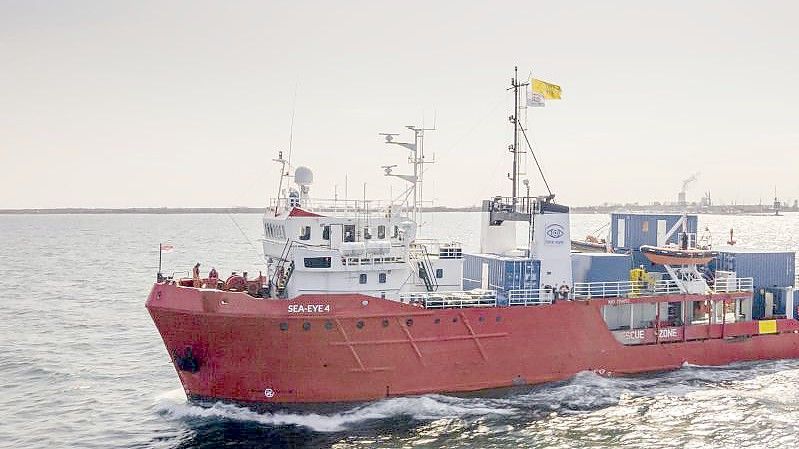 Die Sea-Eye 4 wird von deutschen Seenotrettern auf dem Mittelmeer betrieben. Foto: Maik Luedemann/Sea-Eye/AP/dpa