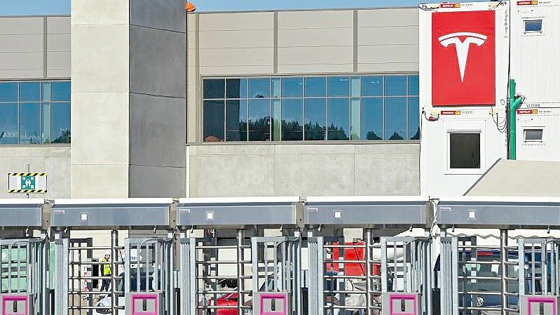 Die neue Tesla-Fabrik östlich von Berlin. Foto: Patrick Pleul/dpa-Zentralbild/ZB