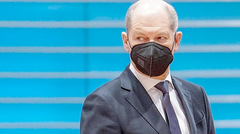 Bundeskanzler Olaf Scholz hat in der Ukraine-Krise zuletzt eher Zurückhaltung geübt. Foto: Kay Nietfeld/dpa-Pool/dpa