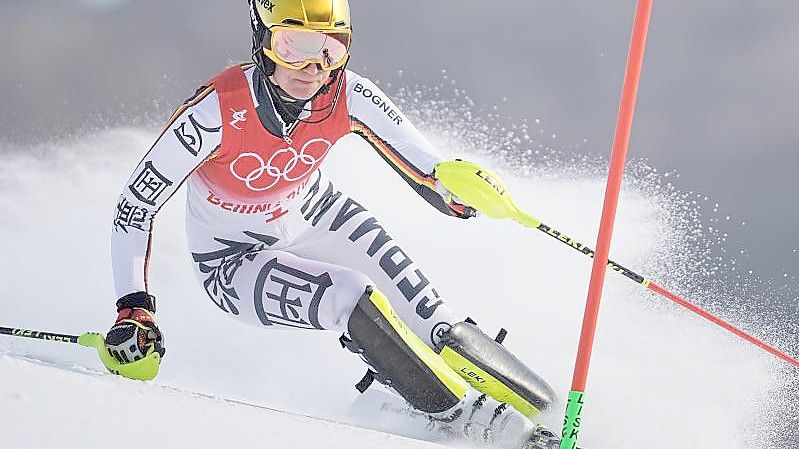 Lena Dürr fuhr einen starken ersten Slalom-Durchgang. Foto: Michael Kappeler/dpa