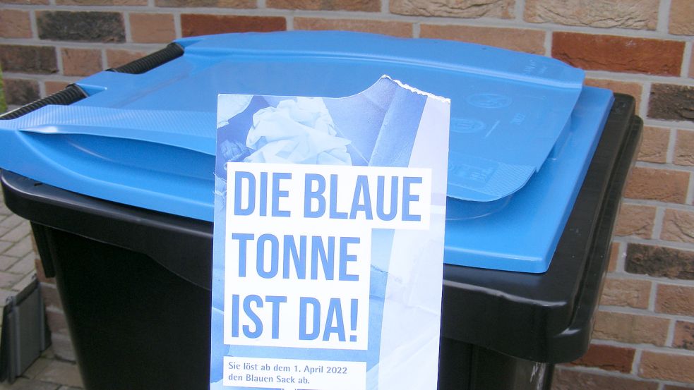 Im April beginnt die Entleerung der blauen Tonnen. Foto: Szyska