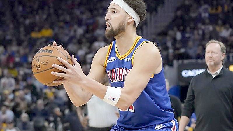 Klay Thompson hatte nach einer Verletzungspause erst vor wenigen Wochen die Rückkehr in die NBA geschafft. Foto: Jeff Chiu/AP/dpa