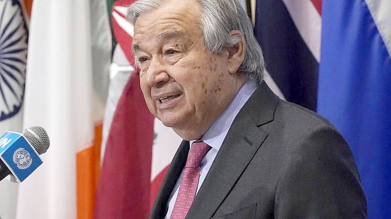 „Die Aussicht auf einen nuklearen Konflikt ist jetzt wieder im Bereich des Möglichen“: UN-Generalsekretär António Guterres. Foto: Richard Drew/AP/dpa