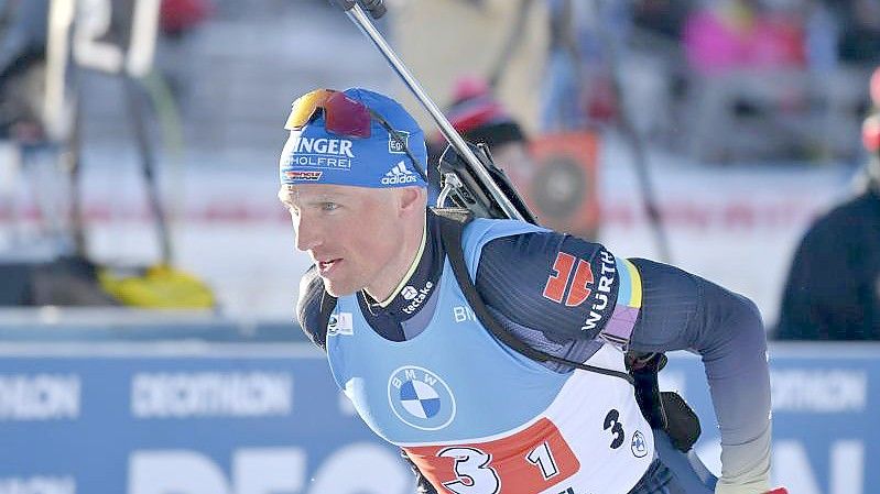 Der 33-jährige Erik Lesser beendet beim Weltcup-Saisonfinale in Oslo mit dem Massenstart seine aktive Karriere. Foto: Vesa Moilanen/Lehtikuva/dpa