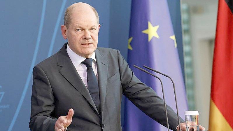 Bundeskanzler Olaf Scholz will kein Embargo für Energie-Importe aus Russland. Foto: Michele Tantussi/Reuters/Pool/dpa