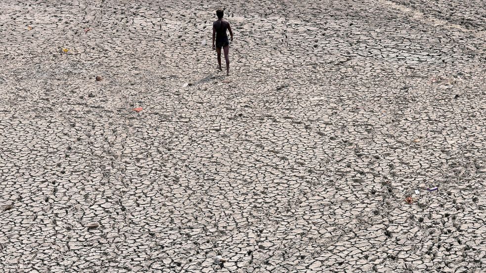 Eine Hitzewelle und Dürren machen gerade Millionen von Menschen in Indien zu schaffen. Die Erderwärmung schreitet schnell voran, so die Weltwetterorganisation WMO. Klimaschutzziele geraten in Gefahr. Foto: Manish Swarup/dpa