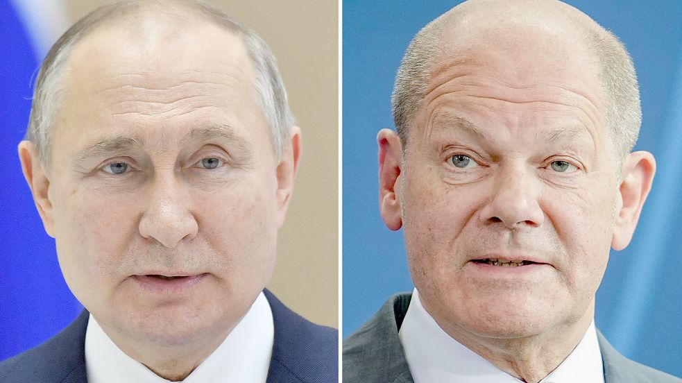 Bundeskanzler Olaf Scholz (SPD) und Russlands Präsident Wladimir Putin Foto: dpa / Kay Nietfeld