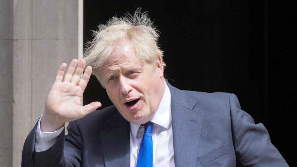 Großbritanniens Premierminister Boris Johnson hat am Donnerstag seinen Rücktritt als Parteichef der Tories verkündet. Foto: Augstein/AP/DPA