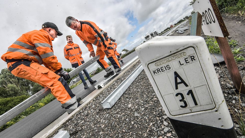 Ab November soll der Verkehr auf der A31 wieder ohne Behinderungen fließen. Fotos: Ortgies