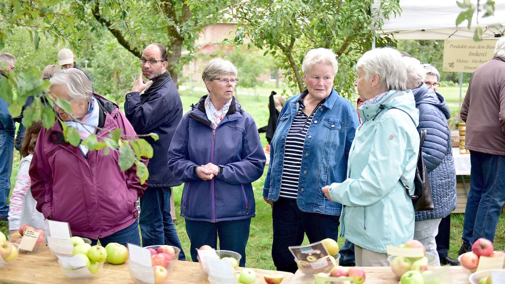 Die letzte Auflage des Apfeltages in Oldersum fand im Jahr 2019 statt. Foto: Stromann/Archiv