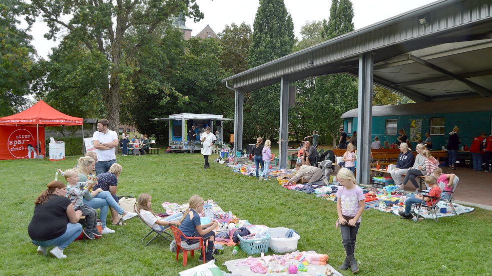 Auf dem Klimaschutzmarktplatz haben die Kleinsten viel gefeilscht. Foto: Weers