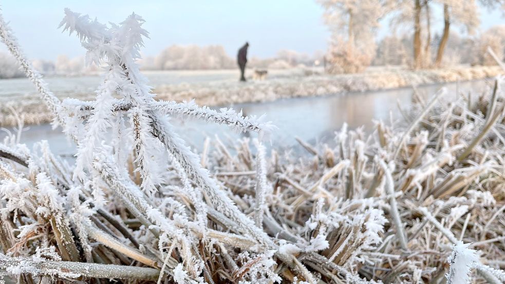 Winterliche Stimmung herrschte auch beim Landschaftspfad Oll Wiek in Rhauderfehn. Foto: Janßen