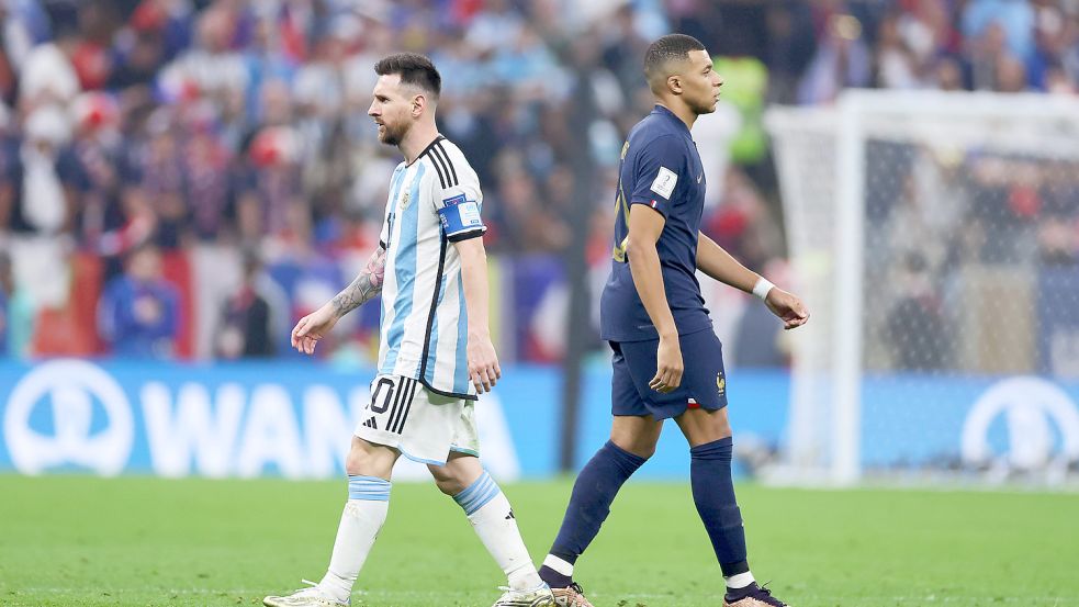 Argentinien gegen Frankreich: Für viele nur Messi gegen Mbappé. Foto: IMAGO/AFLOSPORT