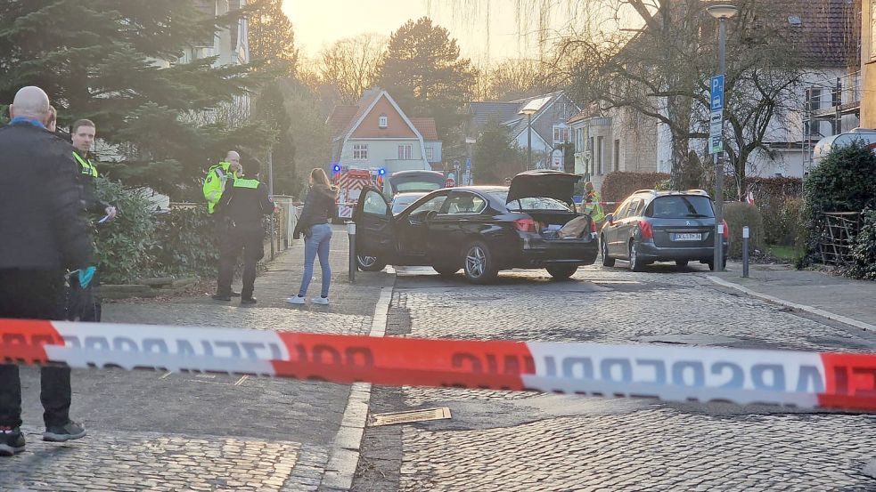 Der Einsatzort an der Moltkestraße in Delmenhorst. Foto: Nonstopnews