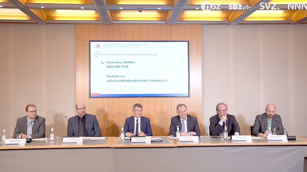 Nach der Amoktat in Hamburg: Die Pressekonferenz mit Innensenator Andy Grote am Dienstag. Foto: Screenshot