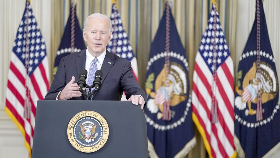 US-Präsident Joe Biden kandidiert erneut für das Rennen ums Weiße Haus. Foto: Semansky/AP/dpa