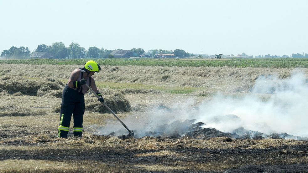 Drei Feuerwehren waren in Jemgum im Einsatz. Foto: Wolters