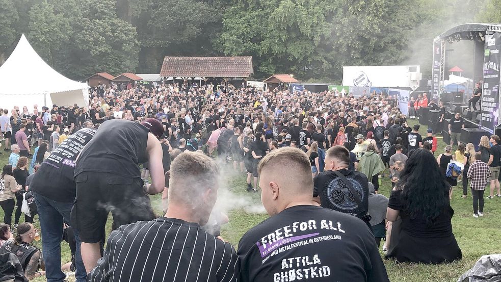 Der idyllische Park wurde zu einem Festivalgelände. Foto: Vogt