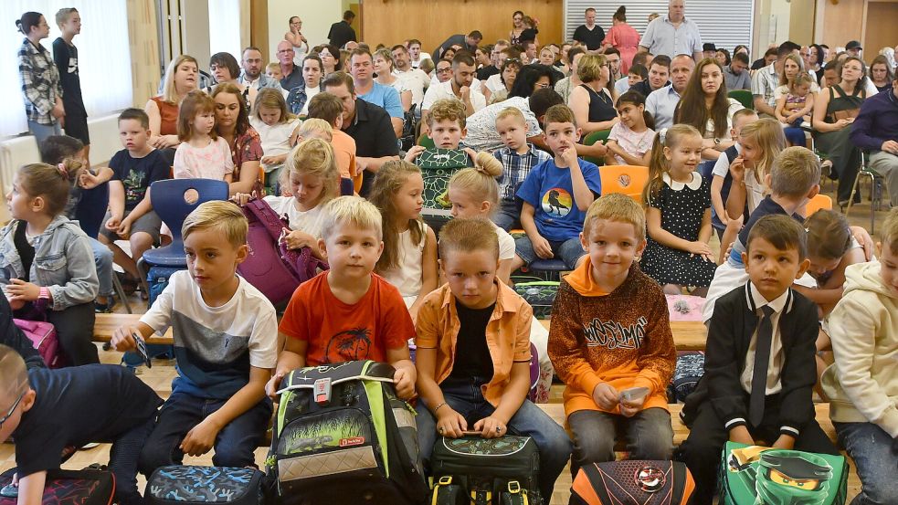 In der Grundschule Völlenerfehn wurden am Samstag 57 Kinder eingeschult.