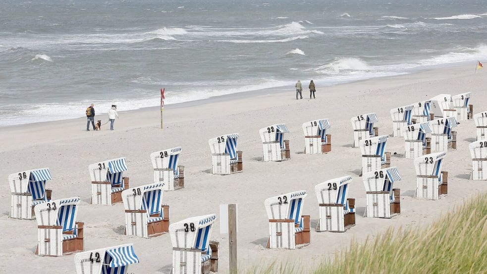 Wie aus dem Bilderbuch: Der Weststrand von List auf Sylt. Foto: dpa