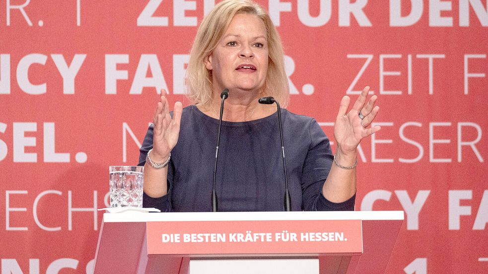 Nancy Faeser ist Spitzenkandidatin der SPD in Hessen für die hessische Landtagswahl 2023. Foto: IMAGO IMAGES / Eibner