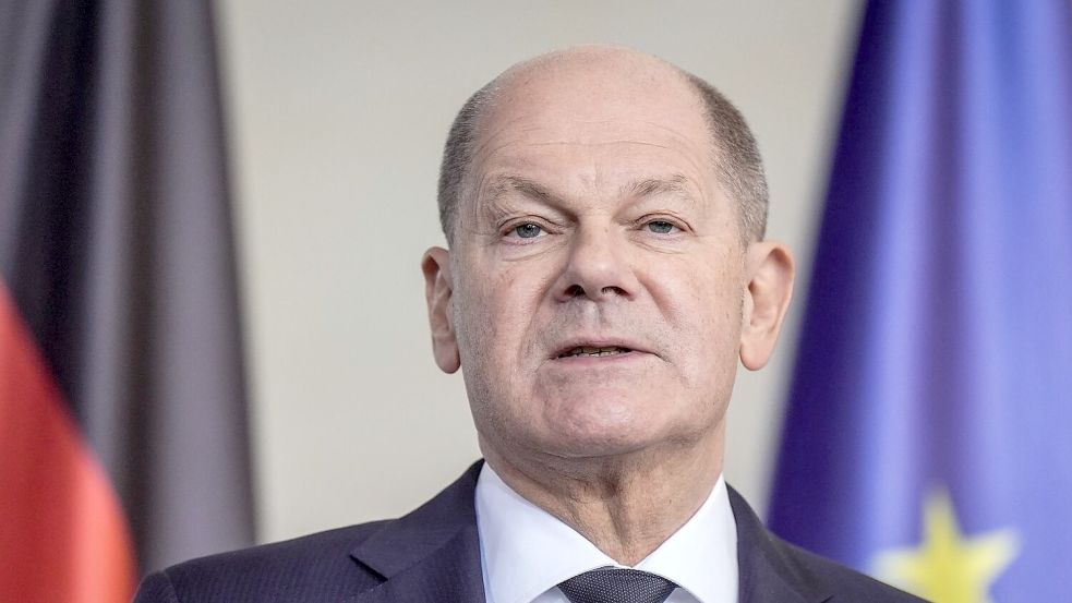 Bundeskanzler Olaf Scholz (SPD) hat sich per Videobotschaft zum Einsatz der Bundeswehr in der Ukraine geäußert. Foto: Michael Kappeler/dpa