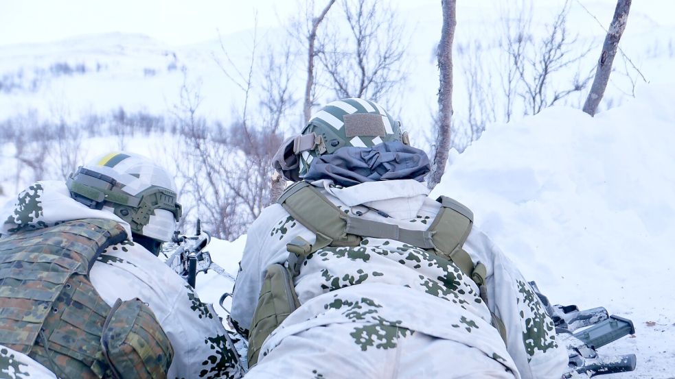 Bereiten sich in Norwegen auf die Teilübung „Nordic Response“ vor: Gebirgsjäger der Bundeswehr. Foto: Karolina Meyer-Schilf