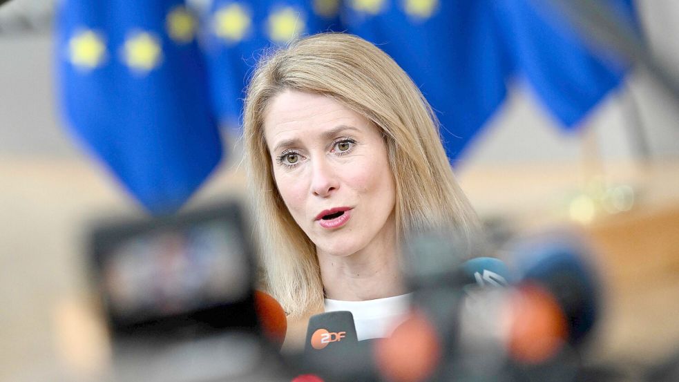 Estlands Regierungschefin Kaja Kallas wird als nächste Nato-Generalsekretärin gehandelt - entschieden ist das noch lange nicht. Foto: AFP/JOHN THYS