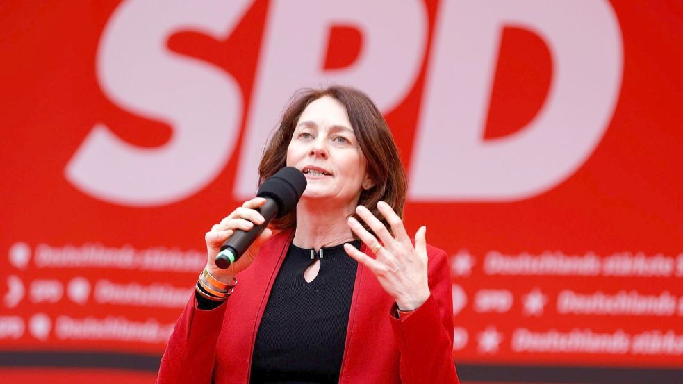 Die Spitzenkandidatin der SPD für die Europawahl: Katarina Barley. Foto: Georg Wendt/dpa