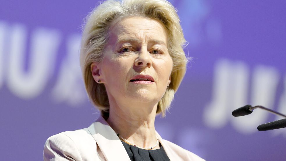 Ursula von der Leyen ist Spitzenkandidatin der EVP und Präsidentin der Europäischen Kommission. Foto: dpa/Henning Kaiser