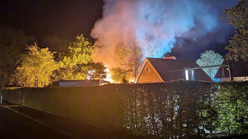 Das Feuer war in der Nacht ausgebrochen. Foto: Feuerwehr