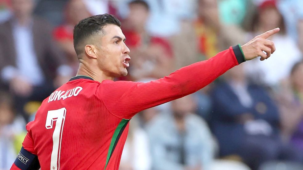Zum sechsten Mal bei einer EM dabei: Portugals Cristiano Ronaldo. Foto: Luis Vieira/AP