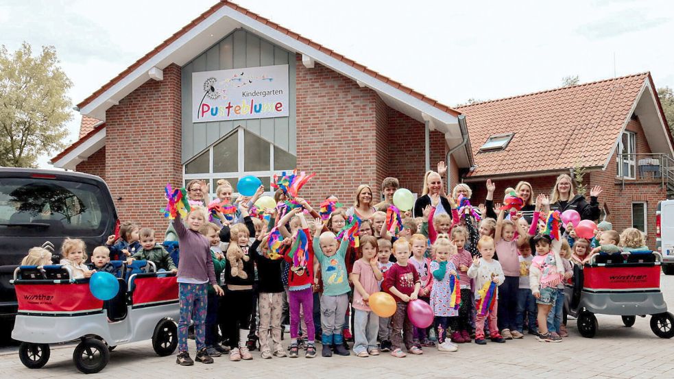 Die Kindertagesstätte Pusteblume und die angeschlossene Kinderkrippe Lünekennääst feiern Jubiläum: Der kommunale Kindergarten in Ramsloh besteht seit 25 Jahren, die Krippe besteht seit zehn Jahren. Aus diesem Anlass gibt es am Sonnabend, 15. Juni, einen Tag der offenen Tür. Foto: Kita