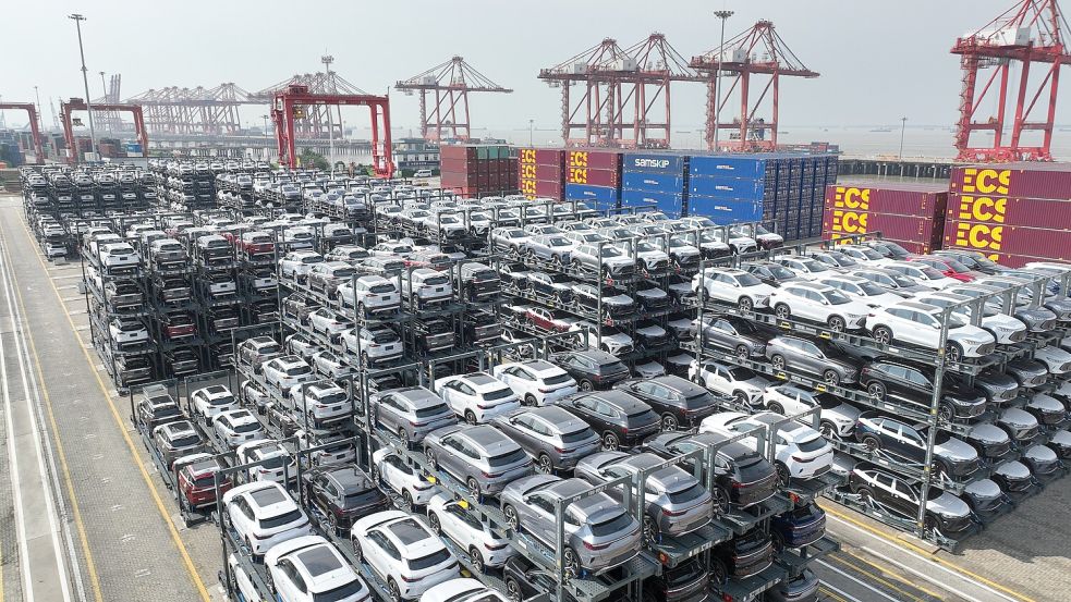 Die Zölle auf den Import von chinesischen E-Autos sollen stark erhöht werden. Foto: dpa/XinHua