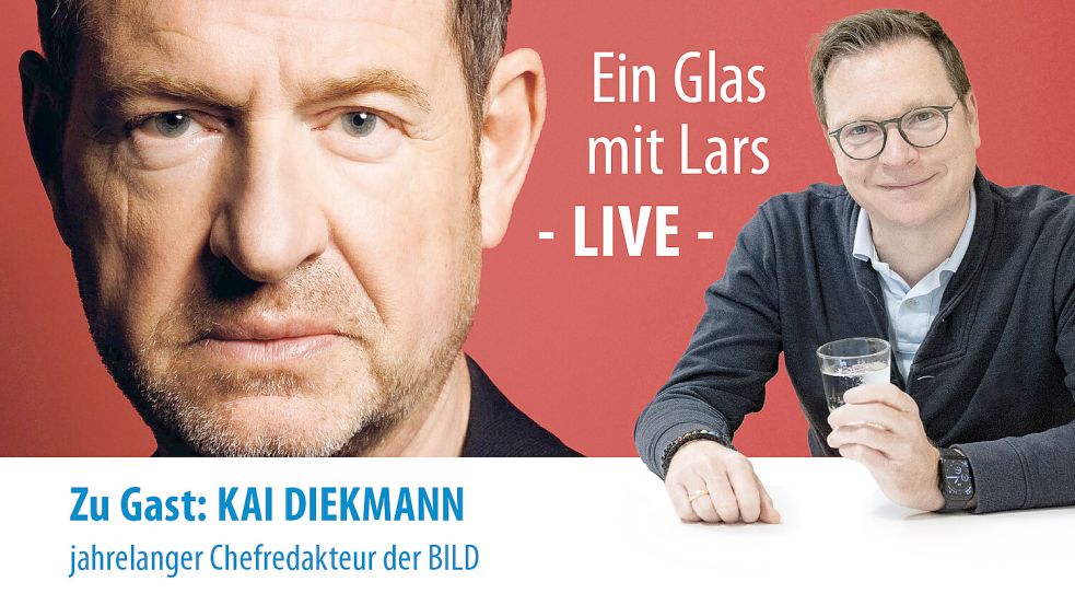 Livetalk mit Kai Diekmann: ein Leben zwischen Schlagzeilen, Staatsaffären und Skandalen. Grafik: Schüür