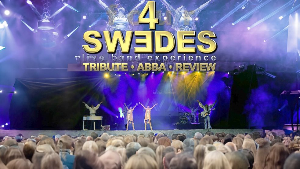 Höhepunkt des diesjährigen Rhauderfehner Kultursommers ist das Konzert der „Abba“-Tribute-Band „4 Swedes“ am 31. August. Foto: Ernst Luk/SMB-Music