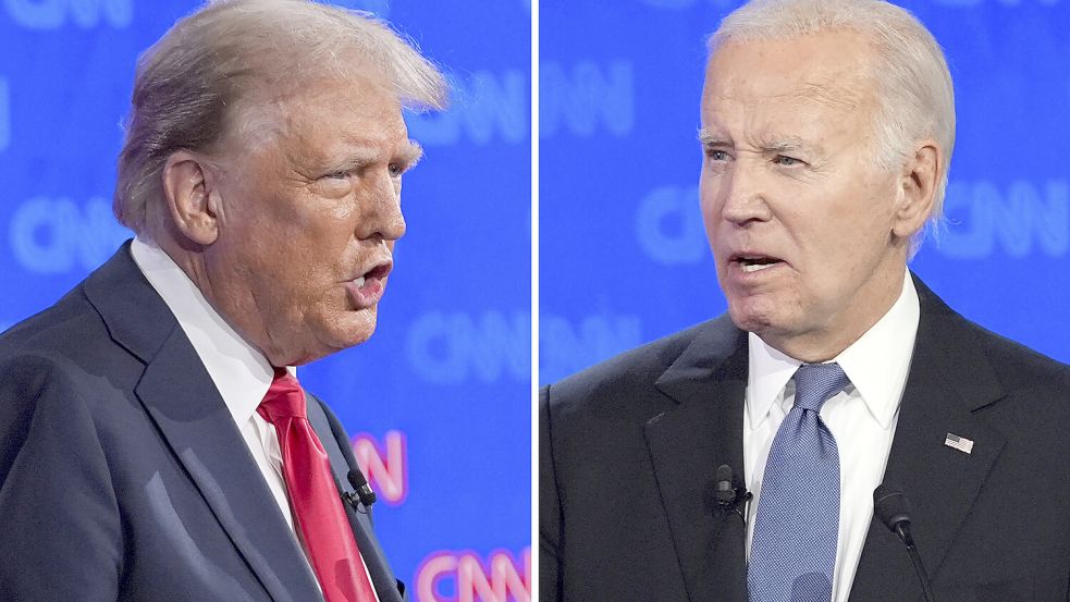 Das TV-Duell am Freitag zwischen Donald Trump (links) und Joe Biden war nur der Auftakt für weitere Debatten. Foto: dpa/AP/Gerald Herbert