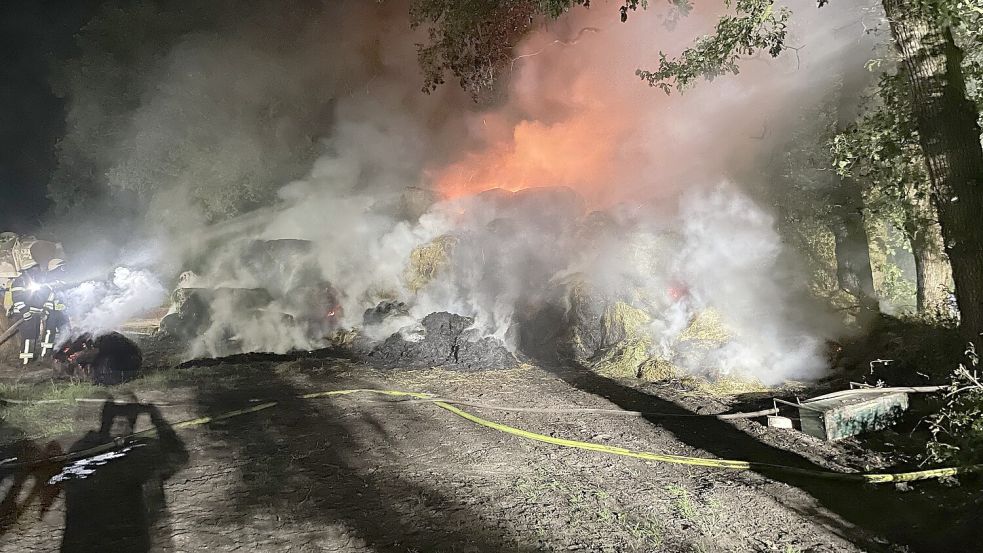 Die Feuerwehr rückte am späten Samstagabend nach Filsum aus. Foto: Feuerwehr Landkreis Leer