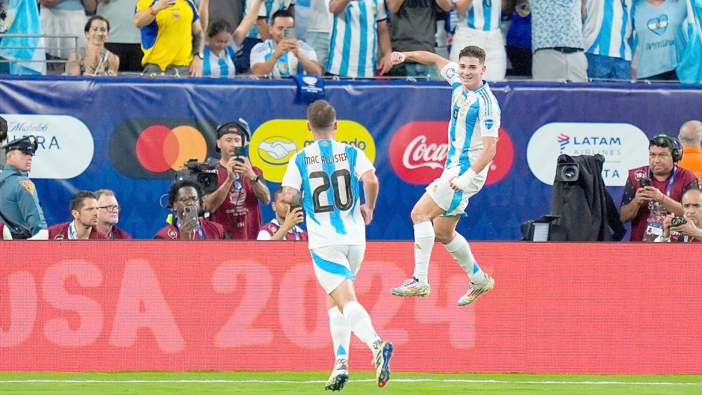 Titelverteidiger Argentinien steht erneut im Copa-Finale. Foto: Julia Nikhinson/AP/dpa