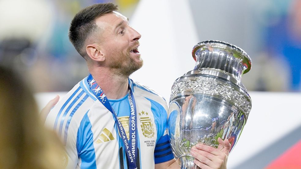 Lionel Messi gewinnt seinen dritten großen Titel mit Argentinien seit 2021 Foto: Rebecca Blackwell/AP/dpa